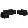 Set de Sofá de 3 Piezas con Cojines Tela Negra de , Sofás - Ref: Foro24-3324660, Precio: 668,20 €, Descuento: %
