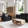 Set de Sofá de 3 Piezas con Cojines Tela Negra de , Sofás - Ref: Foro24-3324660, Precio: 668,20 €, Descuento: %