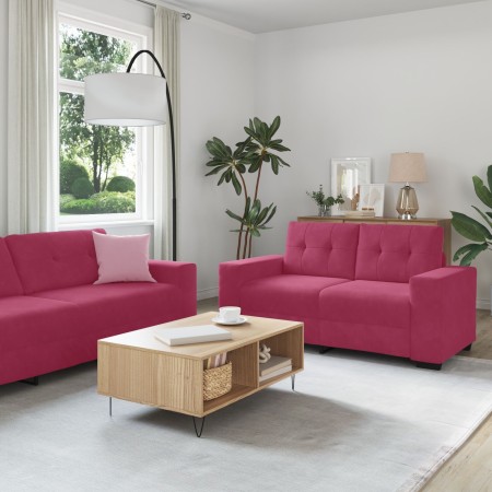 Juego de Sofá de 2 Piezas con Cojines en Terciopelo Rojo Vino de , Sofás - Ref: Foro24-3324725, Precio: 464,40 €, Descuento: %