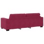 Juego de Sofá de 2 Piezas con Cojines en Terciopelo Rojo Vino de , Sofás - Ref: Foro24-3324725, Precio: 464,40 €, Descuento: %