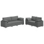 Juego de Sofá de 2 Piezas con Cojines en Tela Gris Oscuro de , Sofás - Ref: Foro24-3324741, Precio: 500,09 €, Descuento: %
