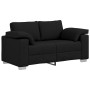 Conjunto de sofá de 2 piezas con cojines de tela negra de , Sofás - Ref: Foro24-3324742, Precio: 501,91 €, Descuento: %