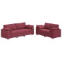 Juego de Sofá de 2 Piezas con Cojines en Tela Color Burdeos de , Sofás - Ref: Foro24-3324743, Precio: 496,81 €, Descuento: %