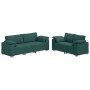 Conjunto de sofá de 2 piezas con cojines en tela verde oscuro de , Sofás - Ref: Foro24-3324745, Precio: 489,87 €, Descuento: %