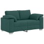 Conjunto de sofá de 2 piezas con cojines en tela verde oscuro de , Sofás - Ref: Foro24-3324745, Precio: 489,87 €, Descuento: %