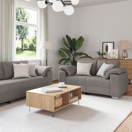 Juego de Sofá de 2 Piezas con Cojines de Tela Taupe de , Sofás - Ref: Foro24-3324746, Precio: 497,72 €, Descuento: %