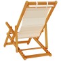 Sillas de playa plegables 2 pcs Crema Madera de Acacia y Textileno de , Sillas de jardín - Ref: Foro24-3325141, Precio: 165,4...