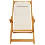 Sillas de playa plegables 2 pcs Crema Madera de Acacia y Textileno de , Sillas de jardín - Ref: Foro24-3325141, Precio: 165,4...