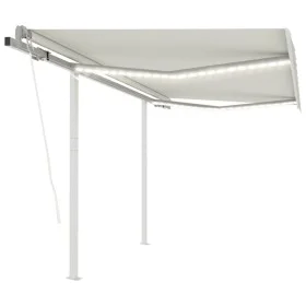 Toldo automático LED sensor de viento crema 3,5x2,5 m de vidaXL, Toldos - Ref: Foro24-3069932, Precio: 576,81 €, Descuento: %