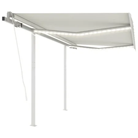 Toldo automático LED sensor de viento crema 3,5x2,5 m de vidaXL, Toldos - Ref: Foro24-3069932, Precio: 576,81 €, Descuento: %