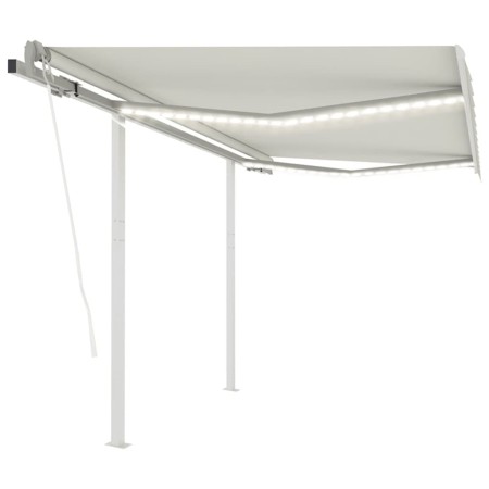 Toldo automático LED sensor de viento crema 3,5x2,5 m de vidaXL, Toldos - Ref: Foro24-3069932, Precio: 598,94 €, Descuento: %