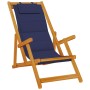 Sillas de Playa Plegables 2 pcs Azul Madera Maciza de Acacia y Textileno de , Sillas de jardín - Ref: Foro24-3325143, Precio:...