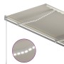 Toldo automático LED sensor de viento crema 3,5x2,5 m de vidaXL, Toldos - Ref: Foro24-3069932, Precio: 598,94 €, Descuento: %