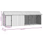 aviario para pájaros con extensión antracita 112x442x141 cm acero de , Pies y jaulas para pájaros - Ref: Foro24-3325145, Prec...