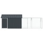 Aviario para Aves con Extensión Anthracite 112x421x141 cm Acero de , Pies y jaulas para pájaros - Ref: Foro24-3325148, Precio...