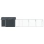 Aviario para pájaros con extensión Antracita 112x619x141 cm Acero de , Pies y jaulas para pájaros - Ref: Foro24-3325149, Prec...