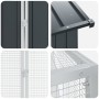 Aviario para Pájaros con Extensión Anthracita 210x619x247 cm Acero de , Pies y jaulas para pájaros - Ref: Foro24-3325157, Pre...