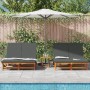 Sofá de sol doble con ruedas y cojín de madera de acacia de , Tumbonas - Ref: Foro24-3325189, Precio: 426,36 €, Descuento: %