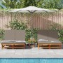 Sillón doble de sol con ruedas y cojín de madera maciza de acacia de , Tumbonas - Ref: Foro24-3325191, Precio: 427,84 €, Desc...