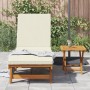 Sillón de sol con ruedas de , mesa y cojín de madera de acacia maciza de , Tumbonas - Ref: Foro24-3325200, Precio: 215,31 €, ...