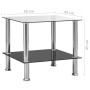 Mesa auxiliar de vidrio templado transparente 45x50x45 cm en Mesas auxiliares | Comprar online en Foru.es