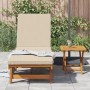 Tumbona rodante con mesa y cojín hecha de madera maciza de acacia de , Tumbonas - Ref: Foro24-3325202, Precio: 272,55 €, Desc...