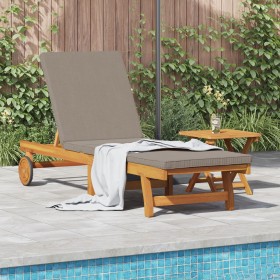 Tumbona con Ruedas + Mesa y Cojín de Madera de Acacia de , Tumbonas - Ref: Foro24-3325203, Precio: 281,69 €, Descuento: %