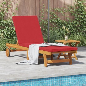 Sofá de sol con ruedas de y mesa, cojín de madera de acacia de , Tumbonas - Ref: Foro24-3325204, Precio: 251,01 €, Descuento: %