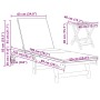 2 sillas largas con ruedas de y mesa con cojín de madera de acacia de , Tumbonas - Ref: Foro24-3325207, Precio: 388,69 €, Des...