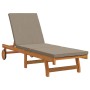 Sillones de sol con ruedas 2 pcs, mesa y cojín de madera de acacia de , Tumbonas - Ref: Foro24-3325209, Precio: 451,46 €, Des...