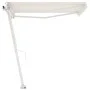 Cream retractable manual foot awning 350x250 cm by vidaXL, Awnings - Ref: Foro24-3069517, Price: 504,97 €, Discount: %