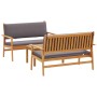 Set de Sofá de Jardín de 3 Piezas con Cojines de Madera Maciza de Acacia de , Sofás de exterior - Ref: Foro24-3325230, Precio...