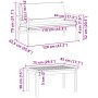 Set de Sofá de Jardín de 3 Piezas con Cojines de Madera Maciza de Acacia de , Sofás de exterior - Ref: Foro24-3325230, Precio...