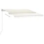 Cream retractable manual foot awning 350x250 cm by vidaXL, Awnings - Ref: Foro24-3069517, Price: 504,97 €, Discount: %