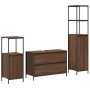 Juego de Muebles de Baño de 3 Piezas en Madera de Roble Marrón de , Tocadores de baño - Ref: Foro24-3328363, Precio: 194,93 €...