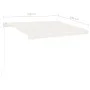 Cream retractable manual foot awning 350x250 cm by vidaXL, Awnings - Ref: Foro24-3069517, Price: 504,97 €, Discount: %
