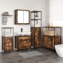 Conjunto de Muebles de Baño de 5 Piezas en Roble Ahumado de Madera Derivada de , Muebles de baño - Ref: Foro24-3328371, Preci...