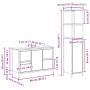 Juego de Muebles de Baño de 2 Piezas de en Madera Ingenierizada de Roble Ahumado de , Tocadores de baño - Ref: Foro24-3328376...