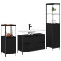 Juego de Muebles de Baño de 3 Piezas - Madera Ingenierizada en Negro Roble de , Tocadores de baño - Ref: Foro24-3328379, Prec...