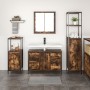 Set de Muebles de Baño de 3 Piezas en Madera Elaborada de Roble Ahumado de , Tocadores de baño - Ref: Foro24-3328381, Precio:...