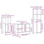 Set de Muebles de Baño de 3 Piezas en Madera Elaborada de Roble Ahumado de , Tocadores de baño - Ref: Foro24-3328381, Precio:...