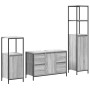 Conjunto de muebles de baño de 3 piezas en madera elaborada gris sonoma de , Tocadores de baño - Ref: Foro24-3328382, Precio:...