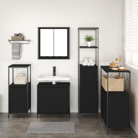 Conjunto de Muebles de Baño de 5 Piezas en Madera de Roble Negro de , Tocadores de baño - Ref: Foro24-3328384, Precio: 320,17...