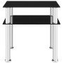 Mesa auxiliar vidrio templado negra 45x50x45 cm en Mesas auxiliares | Comprar online en Foru.es