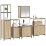 Conjunto de Muebles de Baño de 5 Piezas en Madera Elaborada de Roble Sonoma de , Tocadores de baño - Ref: Foro24-3328385, Pre...