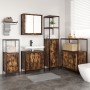 Conjunto de Muebles de Baño de 5 Piezas en Madera de Alta Calidad de Roble Ahumado de , Tocadores de baño - Ref: Foro24-33283...
