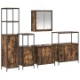 Conjunto de Muebles de Baño de 5 Piezas en Madera de Alta Calidad de Roble Ahumado de , Tocadores de baño - Ref: Foro24-33283...