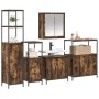 Conjunto de Muebles de Baño de 5 Piezas en Madera de Alta Calidad de Roble Ahumado de , Tocadores de baño - Ref: Foro24-33283...