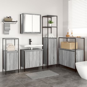 Conjunto de muebles de baño de 5 piezas en madera gris sonoma de , Tocadores de baño - Ref: Foro24-3328387, Precio: 309,86 €,...