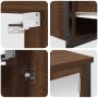 Conjunto de Muebles de Baño de 5 Piezas de Roble Marrón y Madera Elaborada de , Tocadores de baño - Ref: Foro24-3328388, Prec...